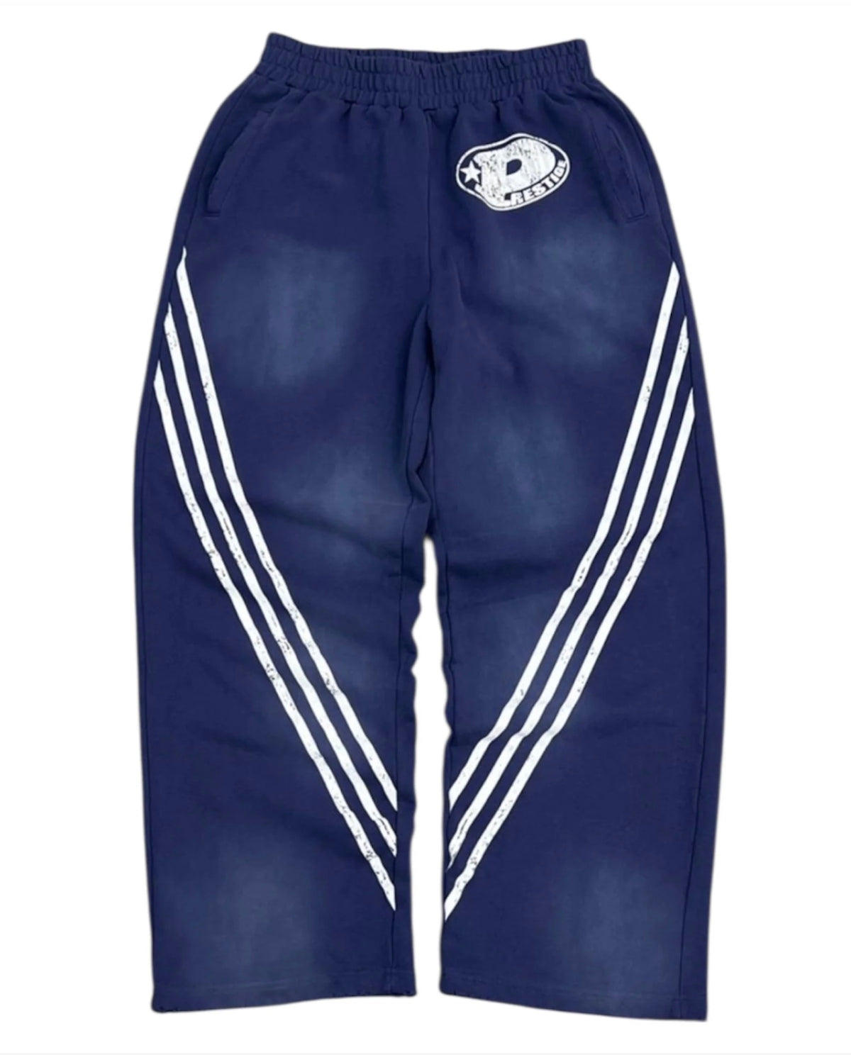 Prestige Co. Stripped Sweatpants Blue