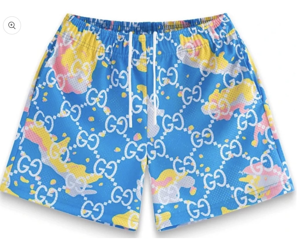 Bravest Studios Blue Cotton Candy Camo Shorts