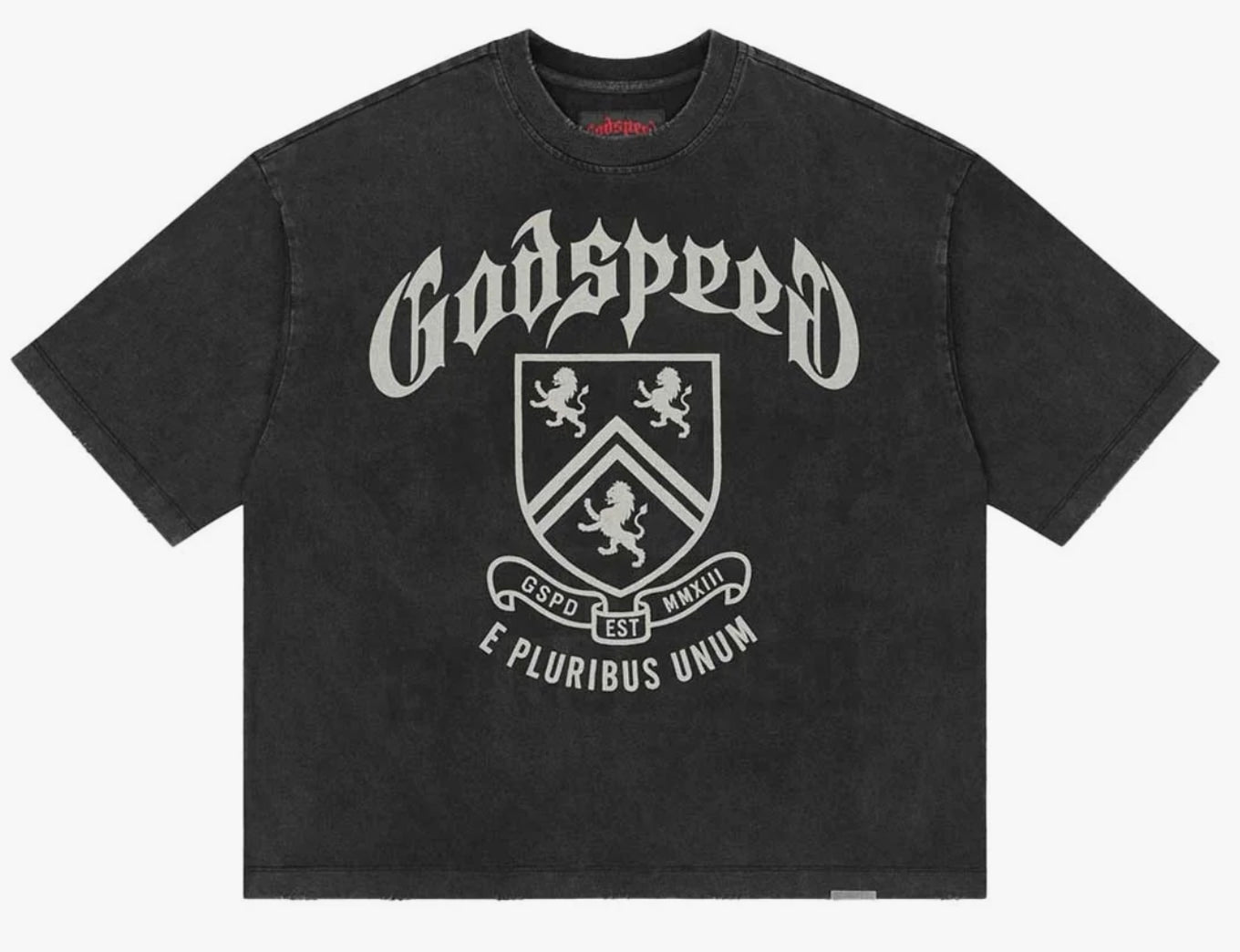 Godspeed Collegiate Tee Black Wash