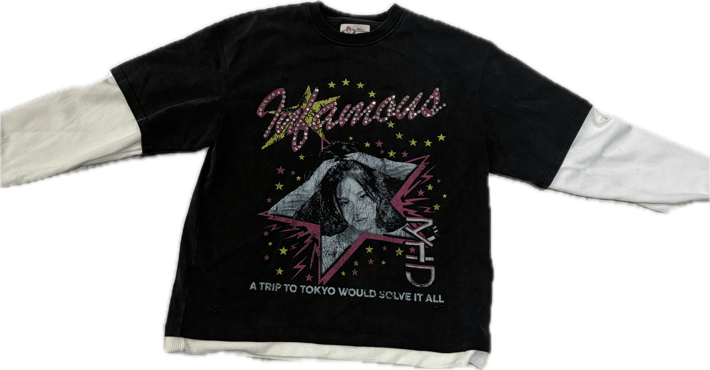 Showcase Infamous Trip To Tokyo Double Layer Shirt Black