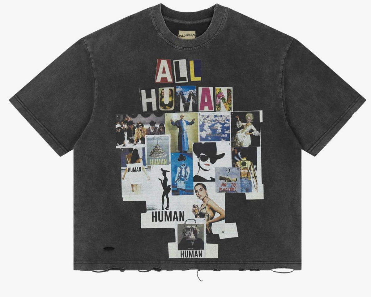 All Human Copy & Paste Tee Black