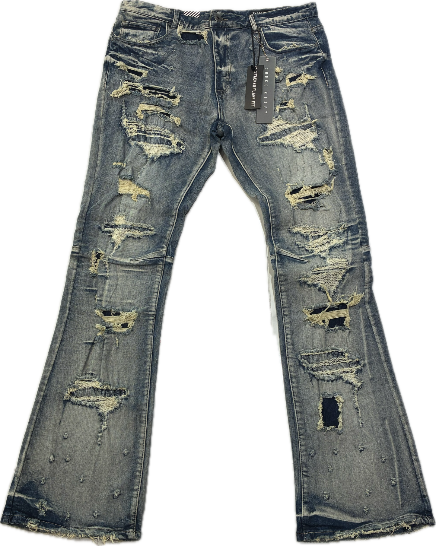 Smkoe Riser Flarred Ripped Jeans