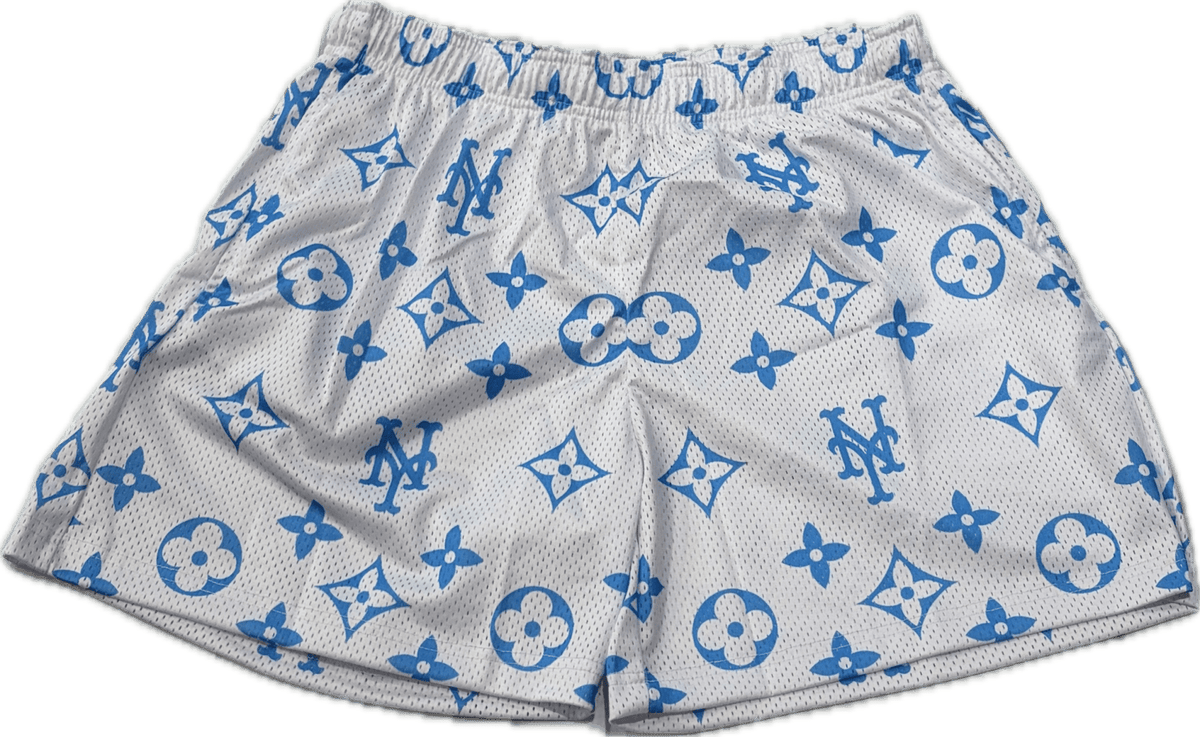 Bravest Studios White/Blue Mets LV Shorts