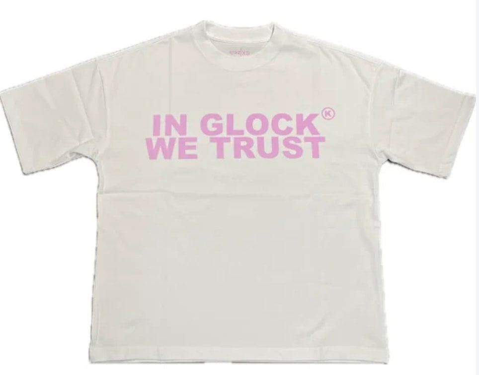Kixks In Glock We Trust Tee White/Pink
