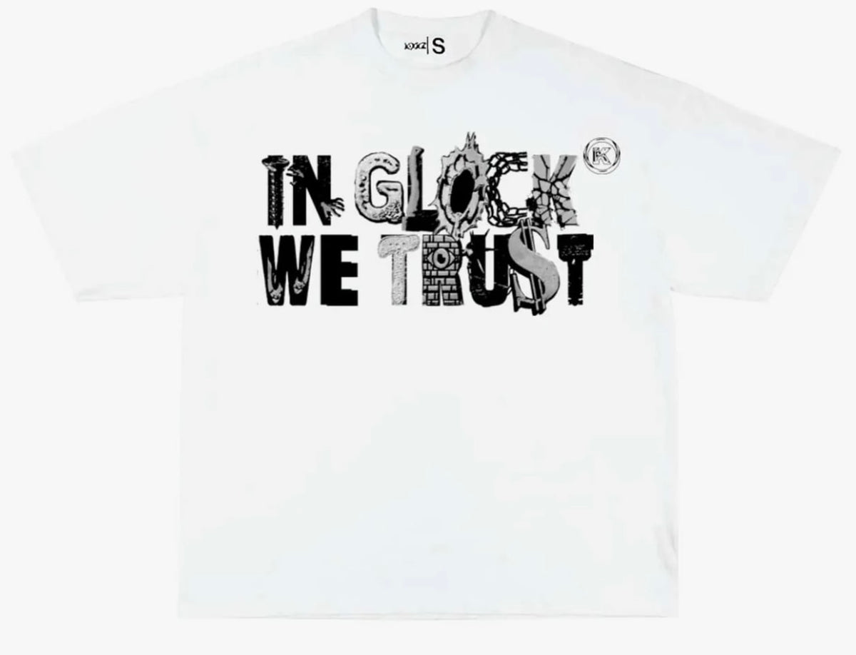 Kixkz In Glock We Trust Scrapyard White Tee