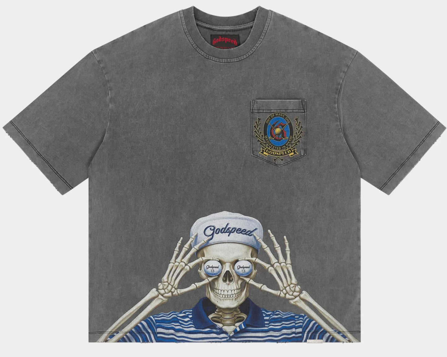 Godspeed Golf Days Pocket T-shirt Grey Wash