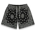Bravest Studios Paisley Two-Tone Black Shorts
