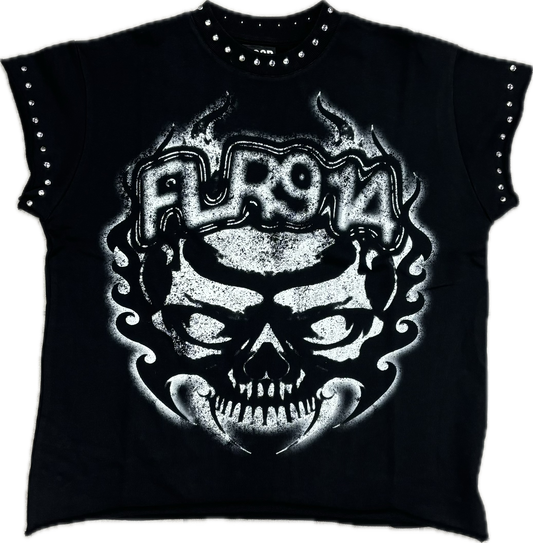 Floor 914 Skull Cut Off Tee Black 