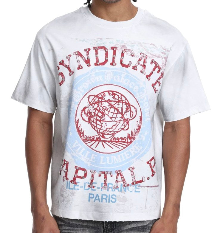 Syndicate Capital P Tee White Red