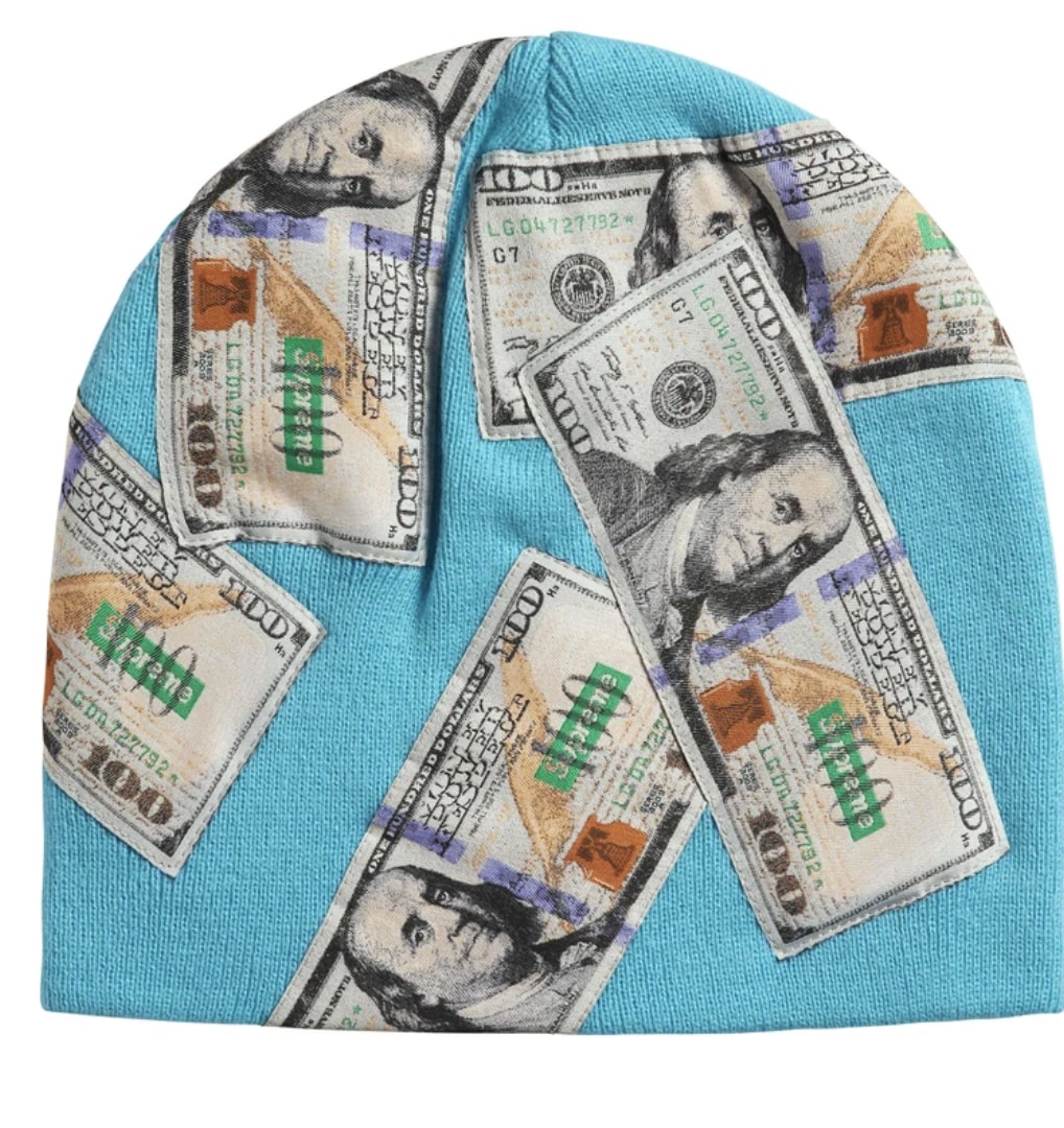 Supreme Money Beanie Light Blue