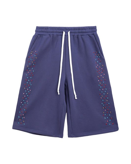 Crystal Cactus Sweat Shorts - Navy