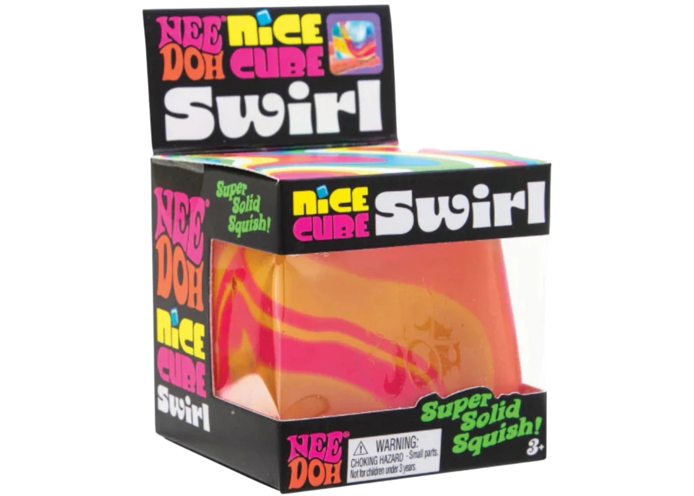 NeeDoh Nice Cube Swirl Super Squeeze! Orange/Pink/Yellow
