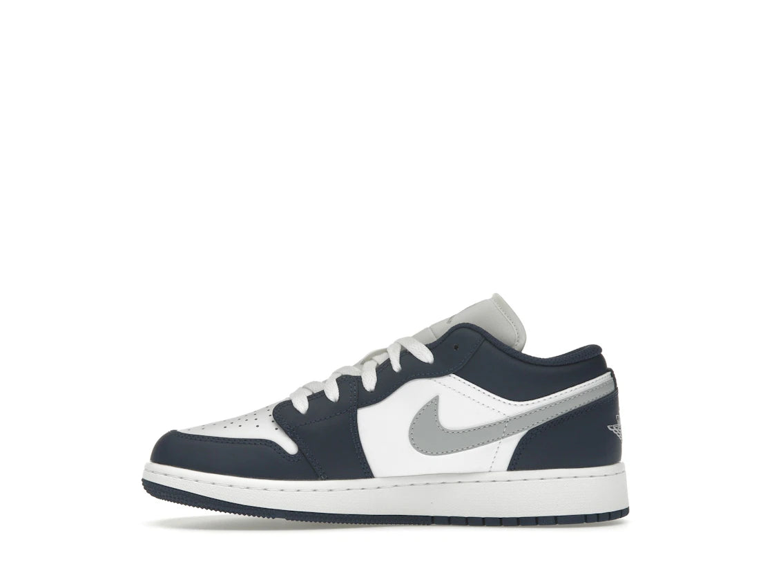 Jordan 1 Low Midnight Navy Wolf Grey (GS)