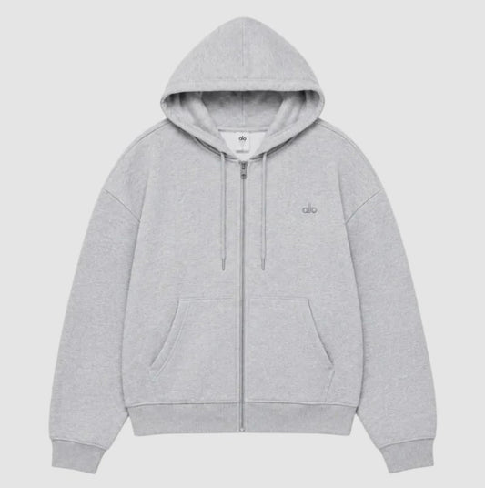 Alo Grey Full Zip Hoodie