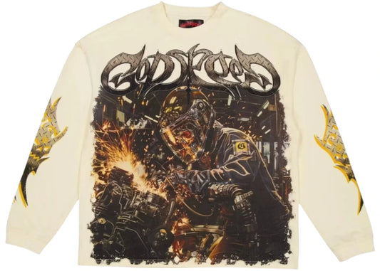 Godspeed Steel Sharpens L/S T-shirt Bone