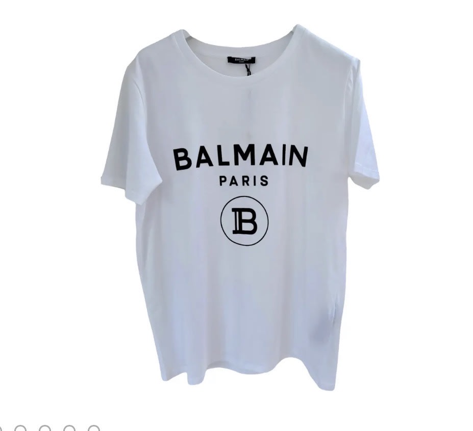 Balmain Logo Print T-shirt White