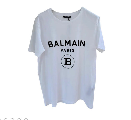 Balmain Logo Print T-shirt White