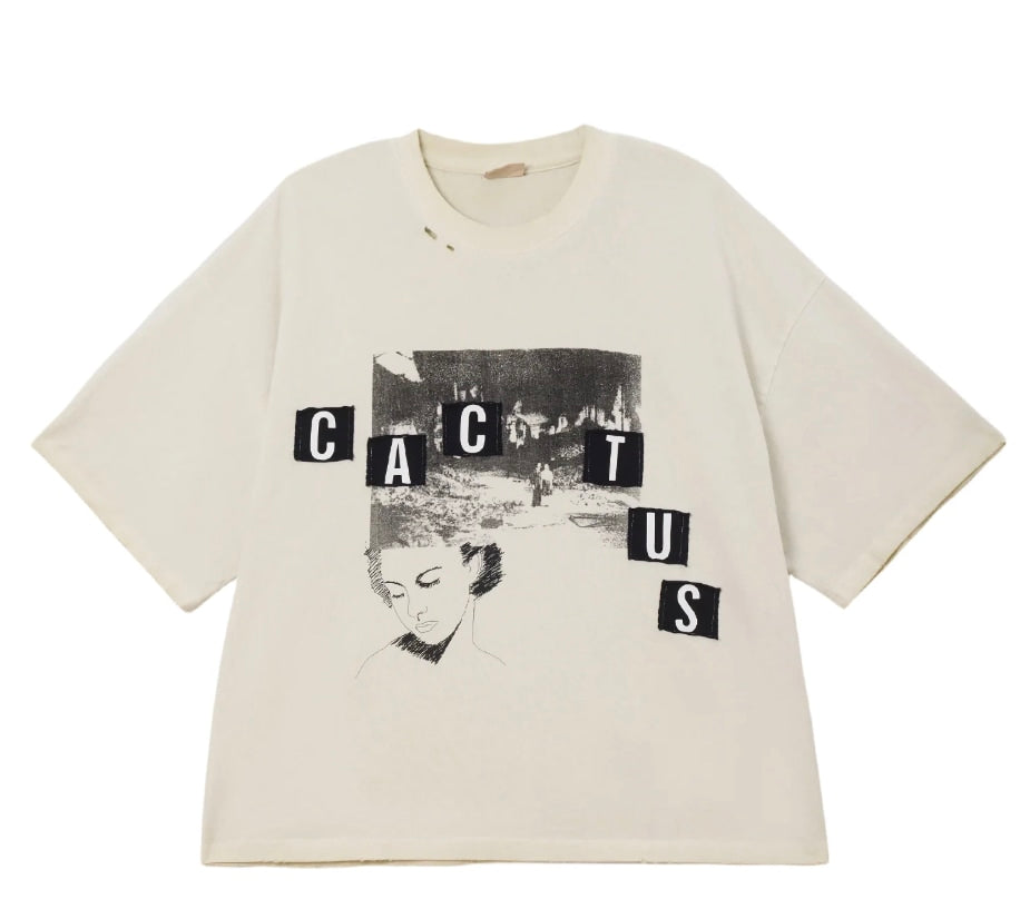 Cactus Valley Patch Tee - Cream
