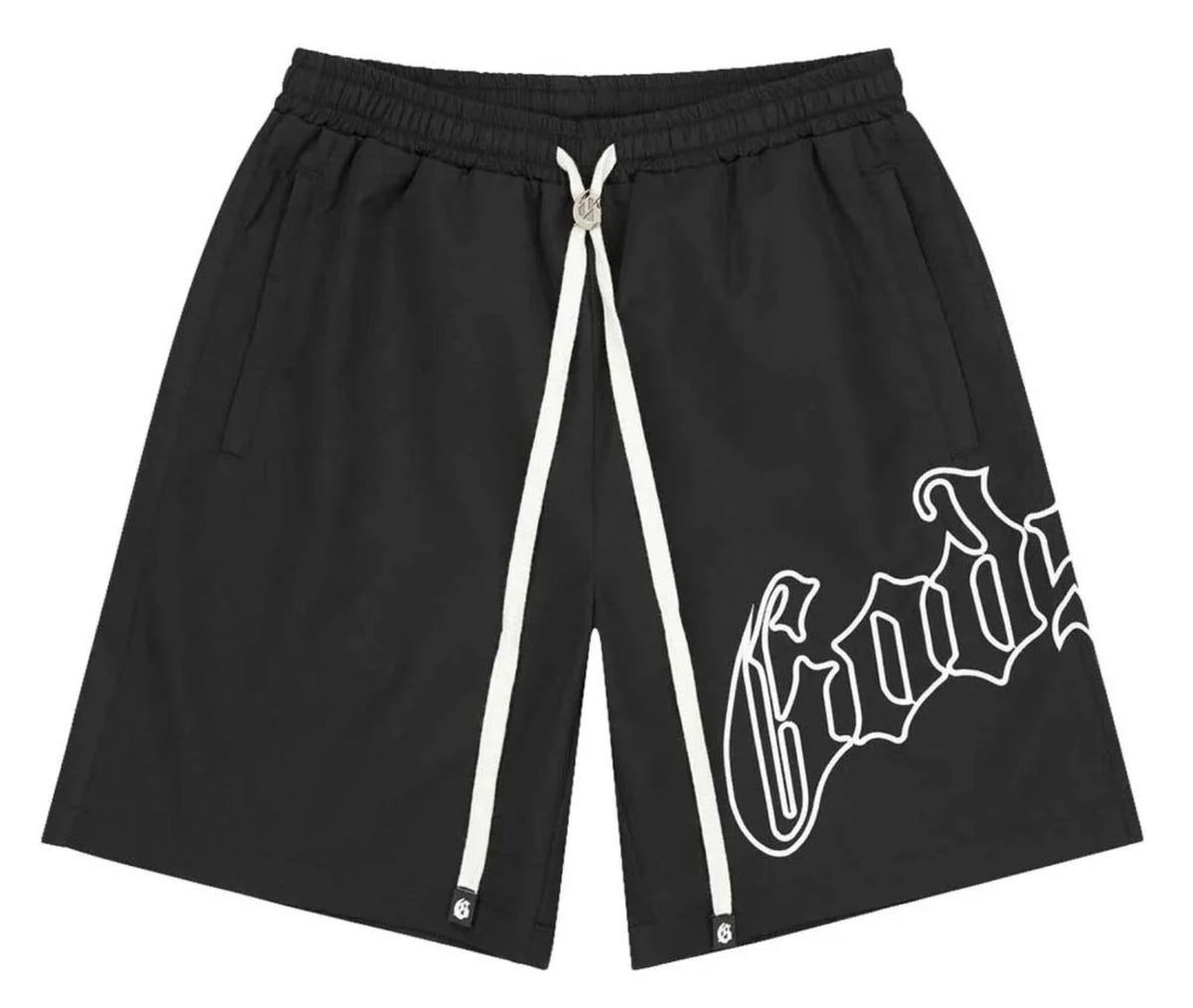 Godspeed OG Logo Nylon Shorts Black
