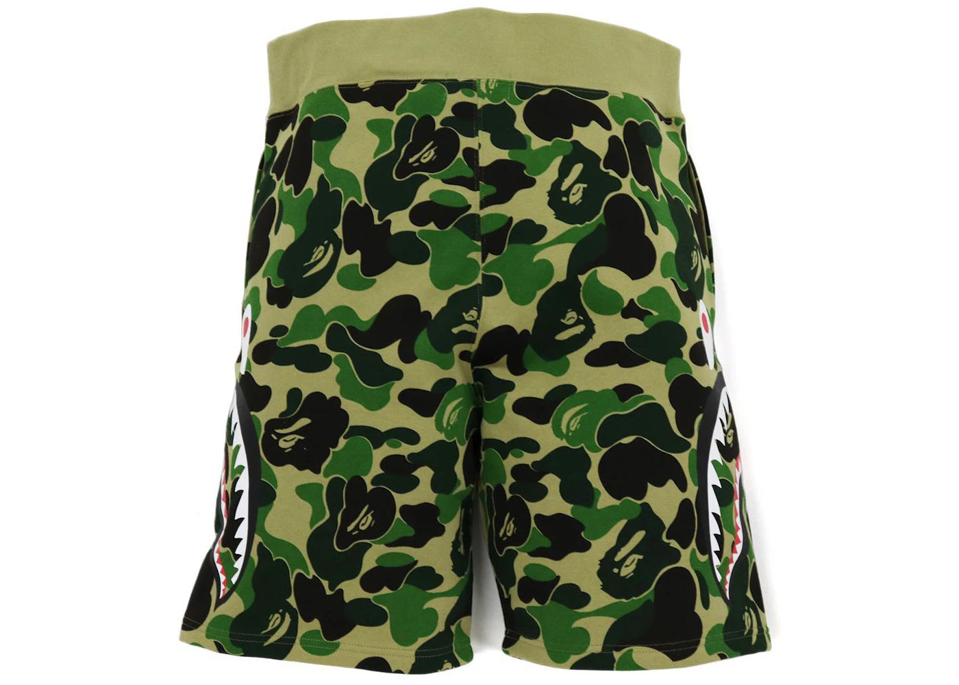 BAPE Big ABC Camo Side Shark Sweat Shorts Green
