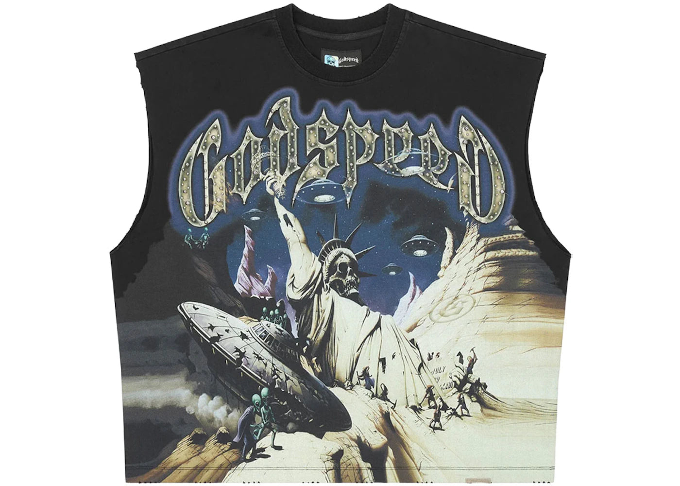 Godspeed The Landing Sleeveless T-shirt Black