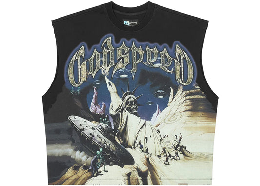Godspeed The Landing Sleeveless T-shirt Black