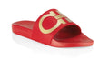 Salvatore Ferragamo Groove Gancini Rubber Pool Slides
