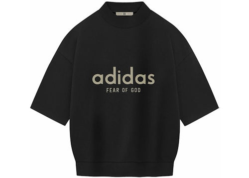 Fear of God Athletics Heavy Jersey 3/4 Mock Tee Black
