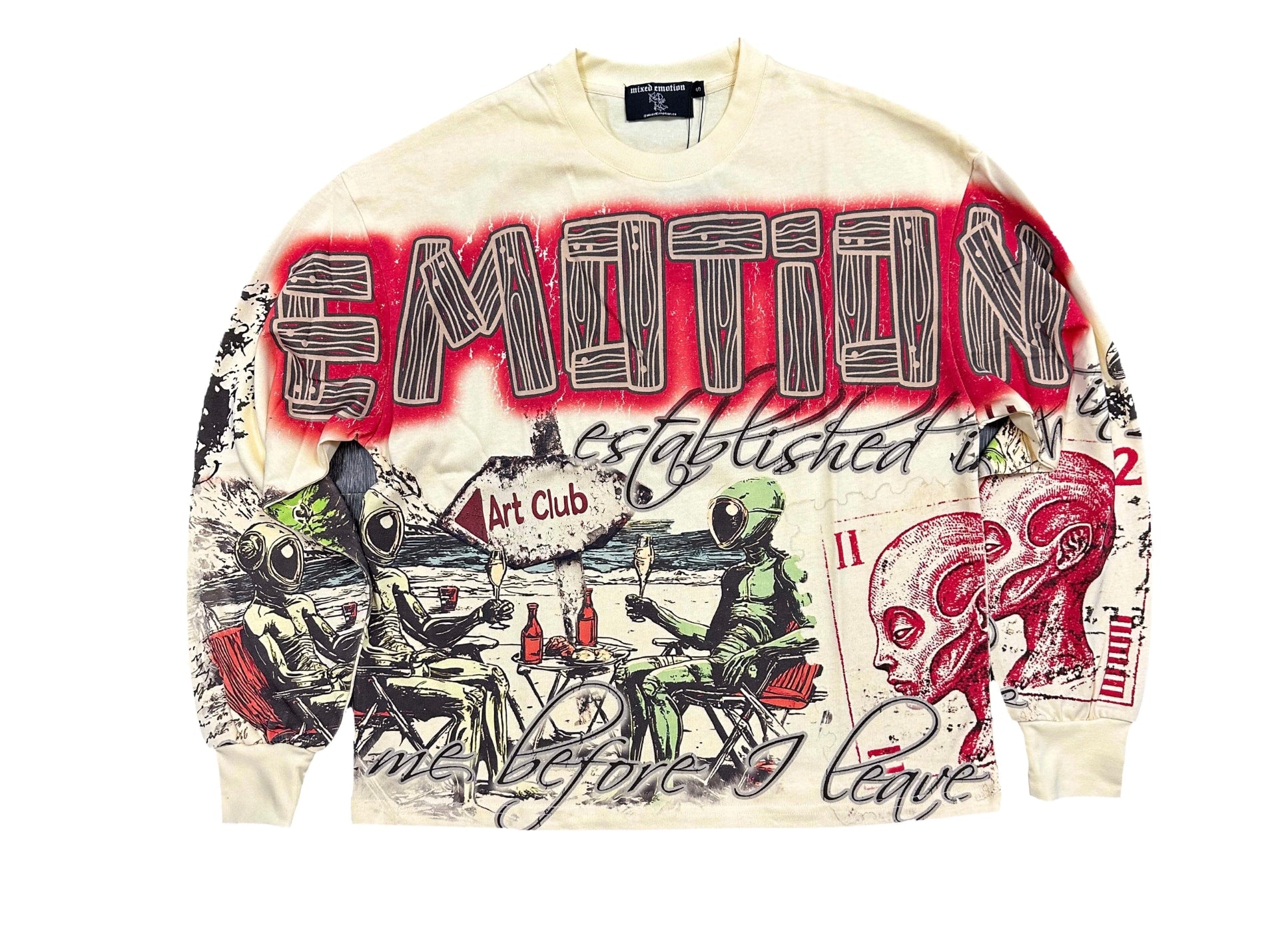 Mixed Emotions Cream ‘Art Club’ Long Sleeve
