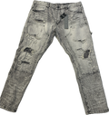 Smoke Rise Frost Grey Ripped