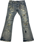 Smkoe Riser Flarred Ripped Jeans