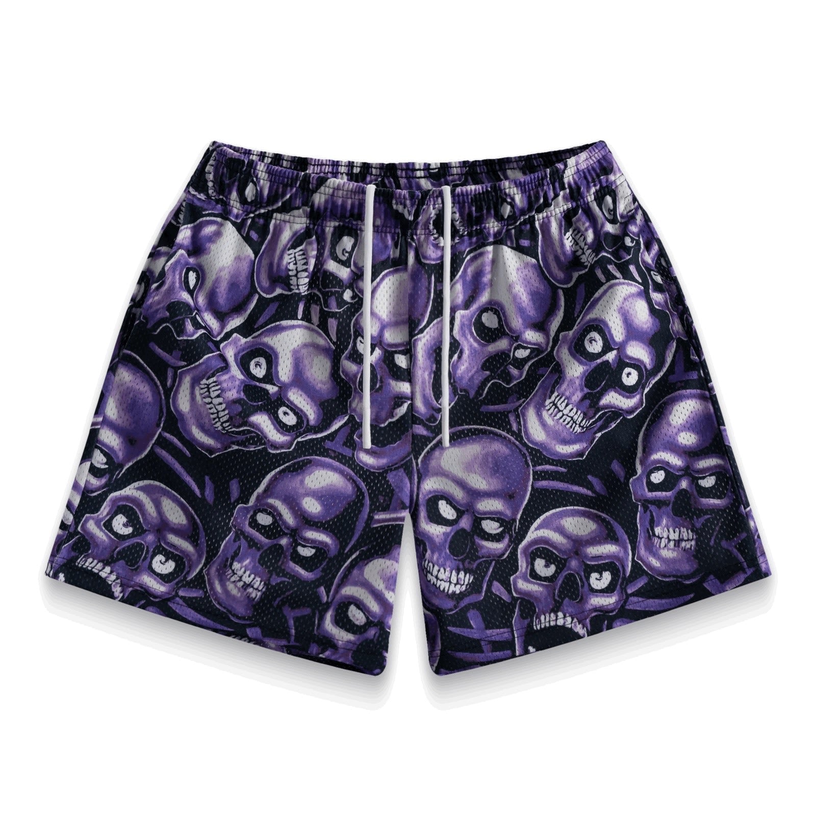 Bravest Studio Purple Skull Shorts