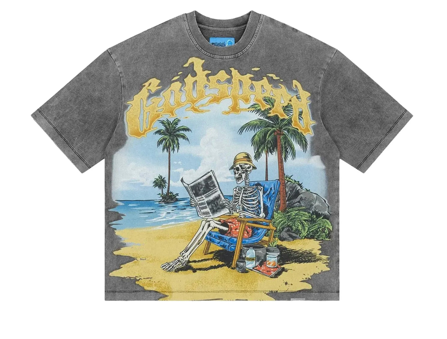 Godspeed Skeleton Beach II T-Shirt 'Grey Wash'