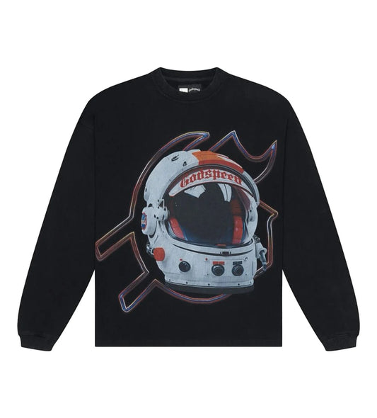 Godspeed Lift Off L/S Tee Black Wash 