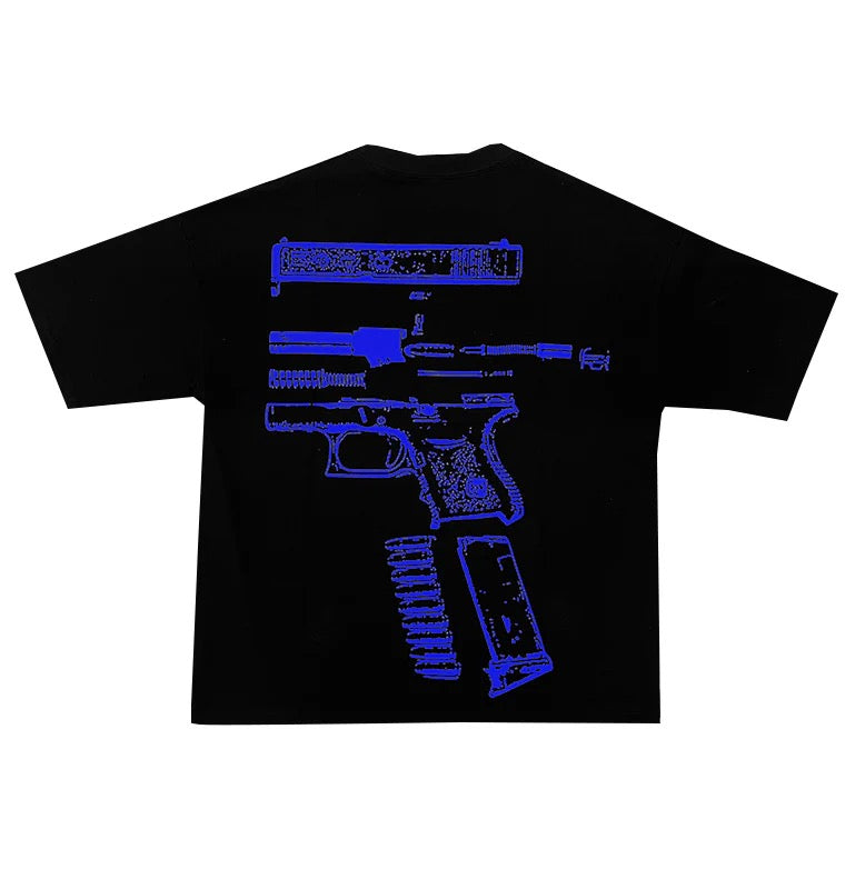 Kixks In Glock We Trust Black/Blue Tee