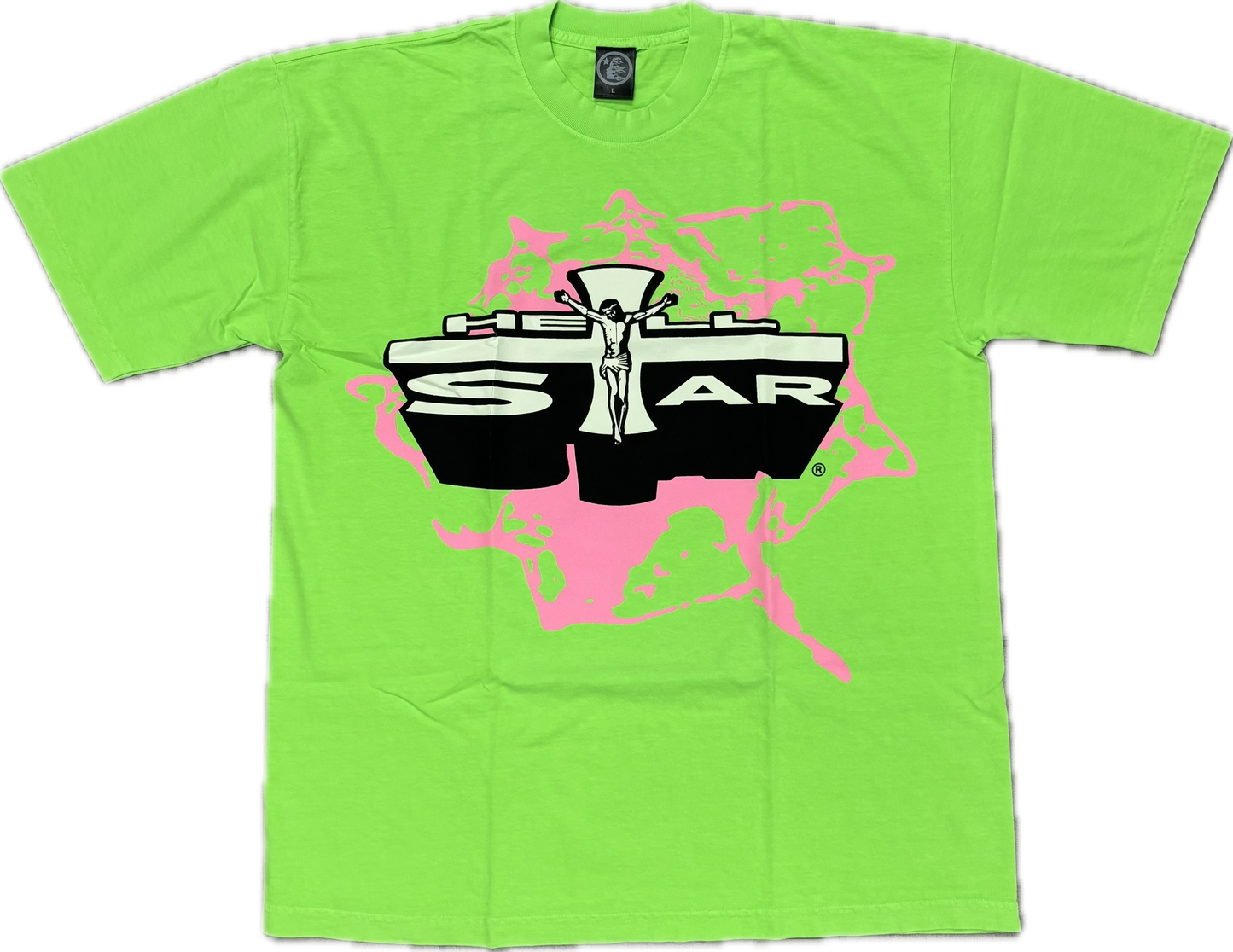 Hellstar Jesus Tee Green Pink 