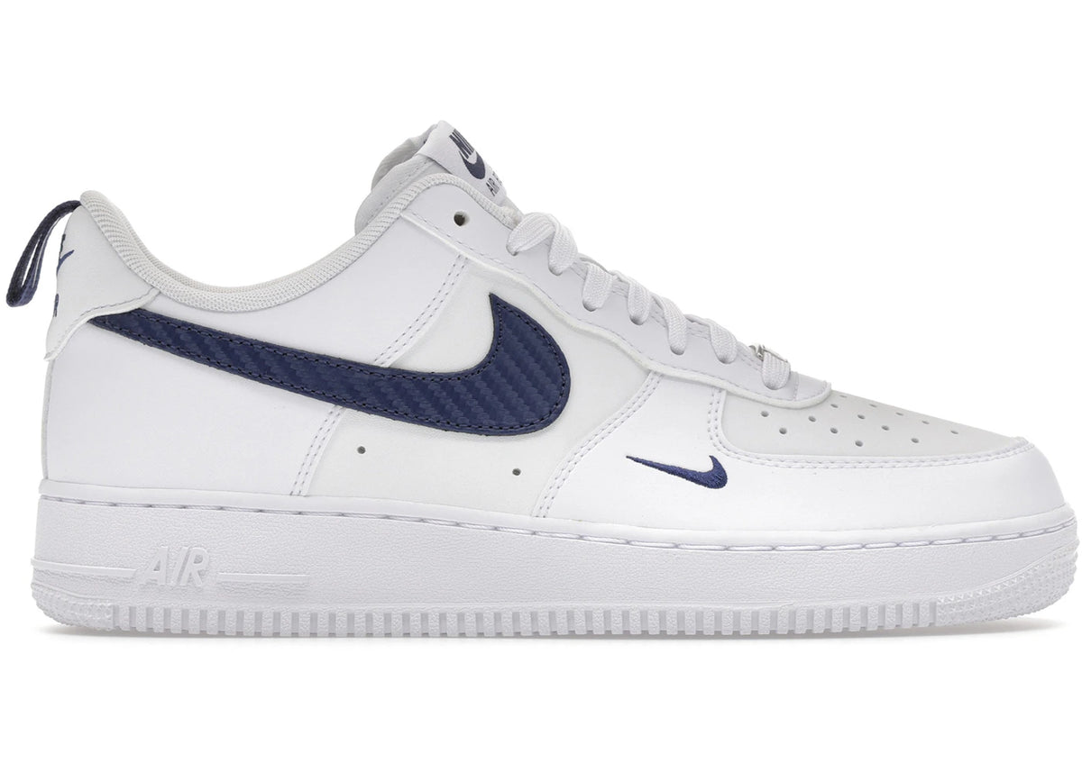 Nike Air Force 1 Low '07 LV8 Carbon Fiber Swoosh White Midnight Navy