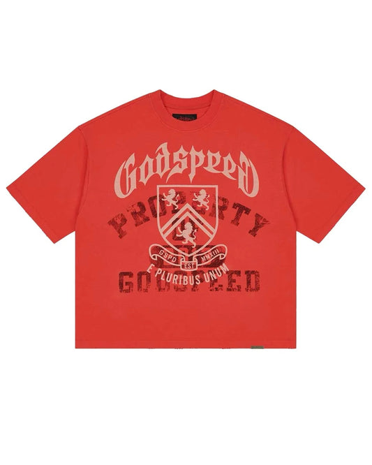 Godspeed Collegiate Tee Cherry Wash