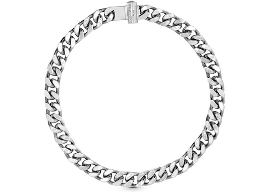 Louis Vuitton Chain Links Necklace Engraved Monogram Silver