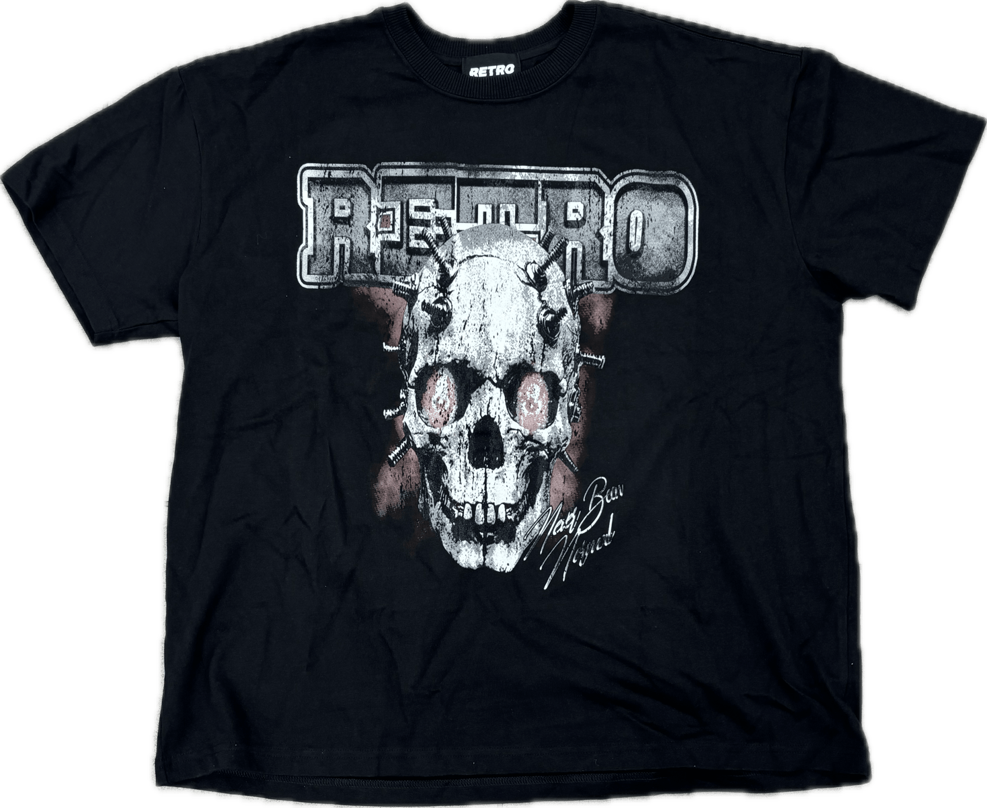 Retrovert Red Bolted Cranium Tee Black
