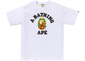 BAPE Sta Camo College Bapec Tee White