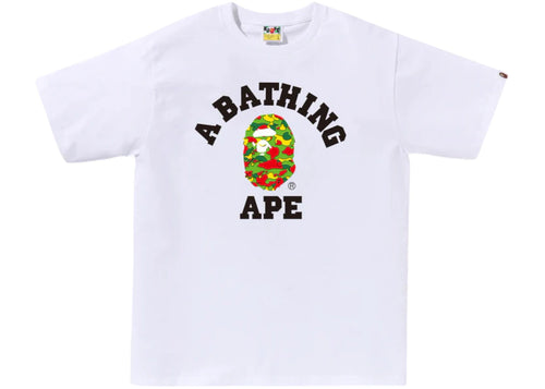 BAPE Sta Camo College Bapec Tee White