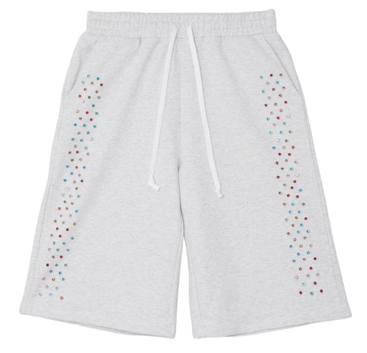 Crystal Cactus Sweat Shorts - Grey