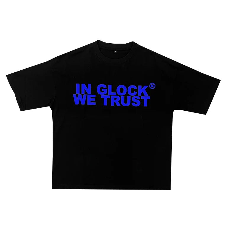 Kixks In Glock We Trust Black/Blue Tee