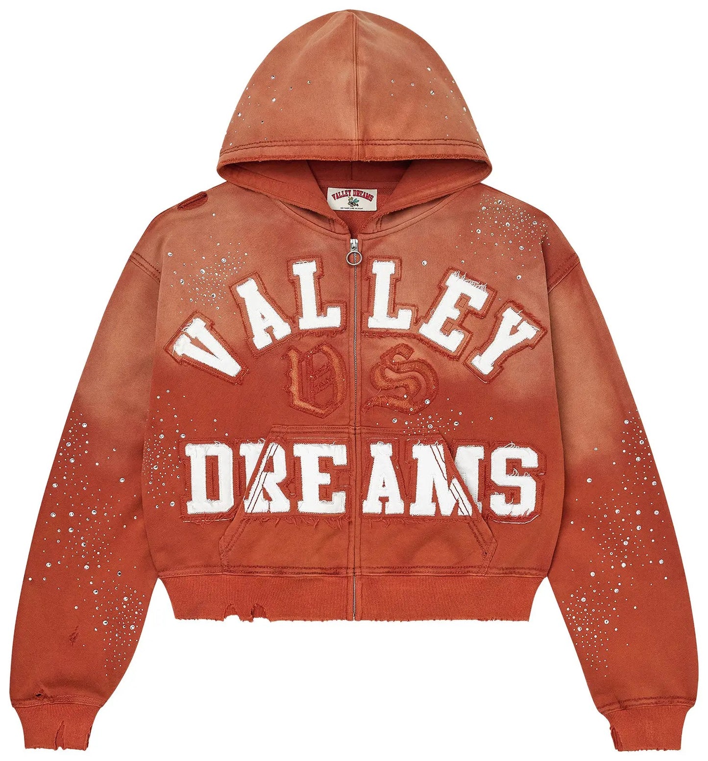Vale Forever Classico Zip Up Hoodie 'Orange