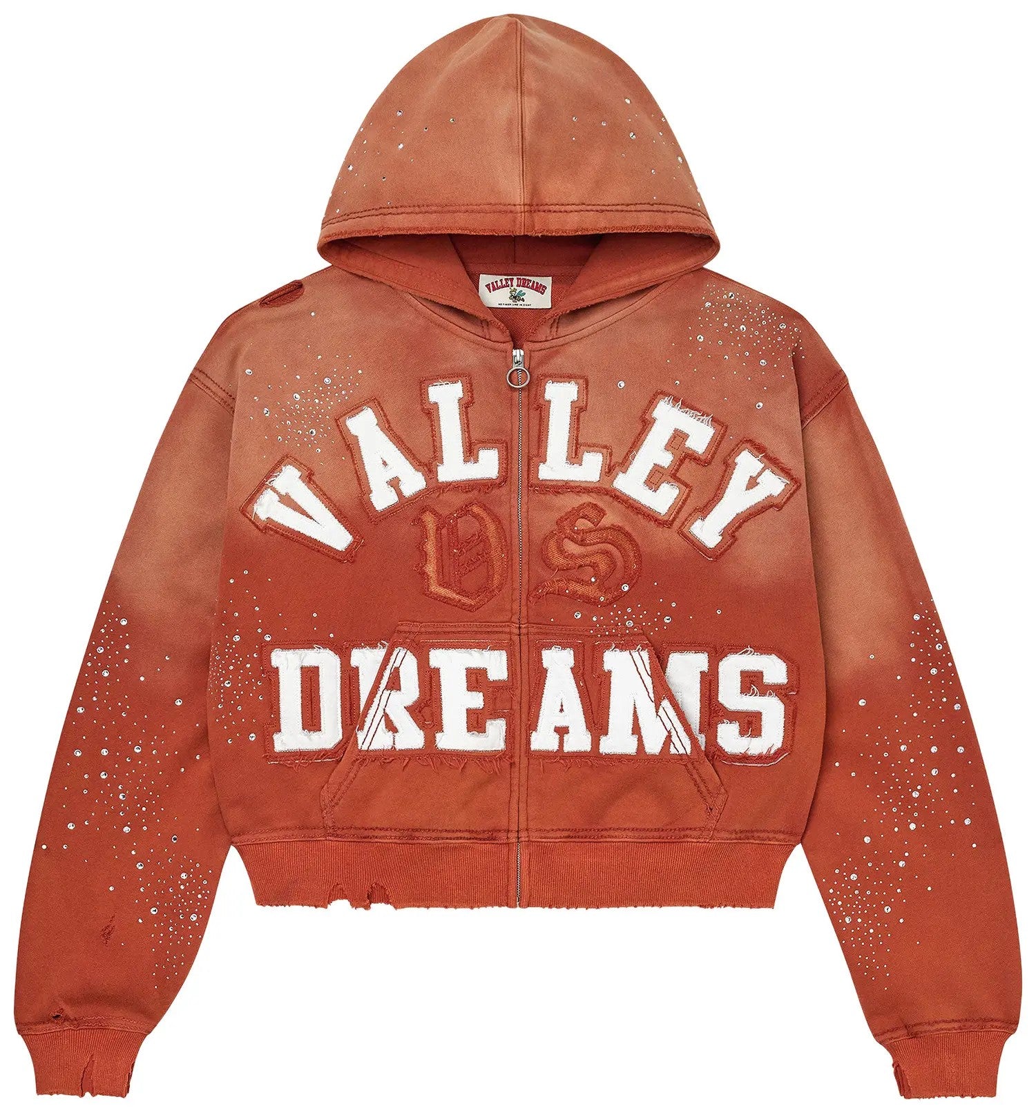 Vale Forever Classico Zip Up Hoodie 'Orange