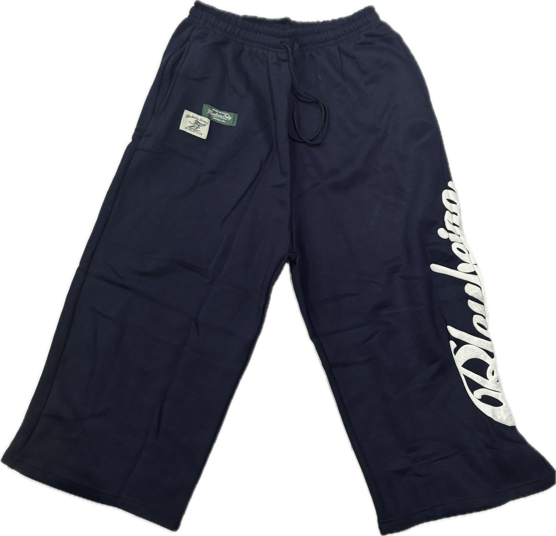Showcase Bleubeing Script Navy Blue Sweatpants