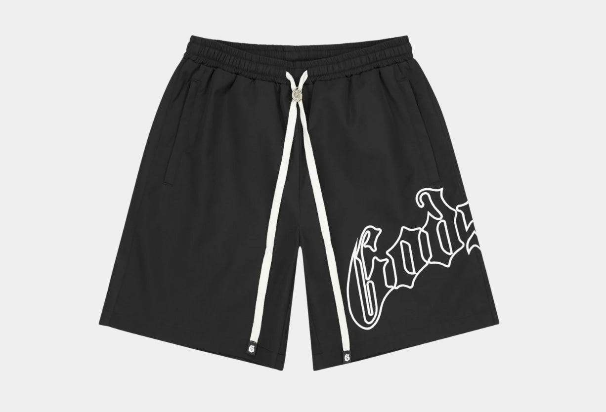 Godspeed OG Logo Nylon Shorts Black