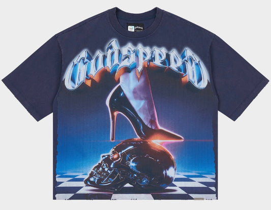 Godspeed Head Over Heels Tee Navy