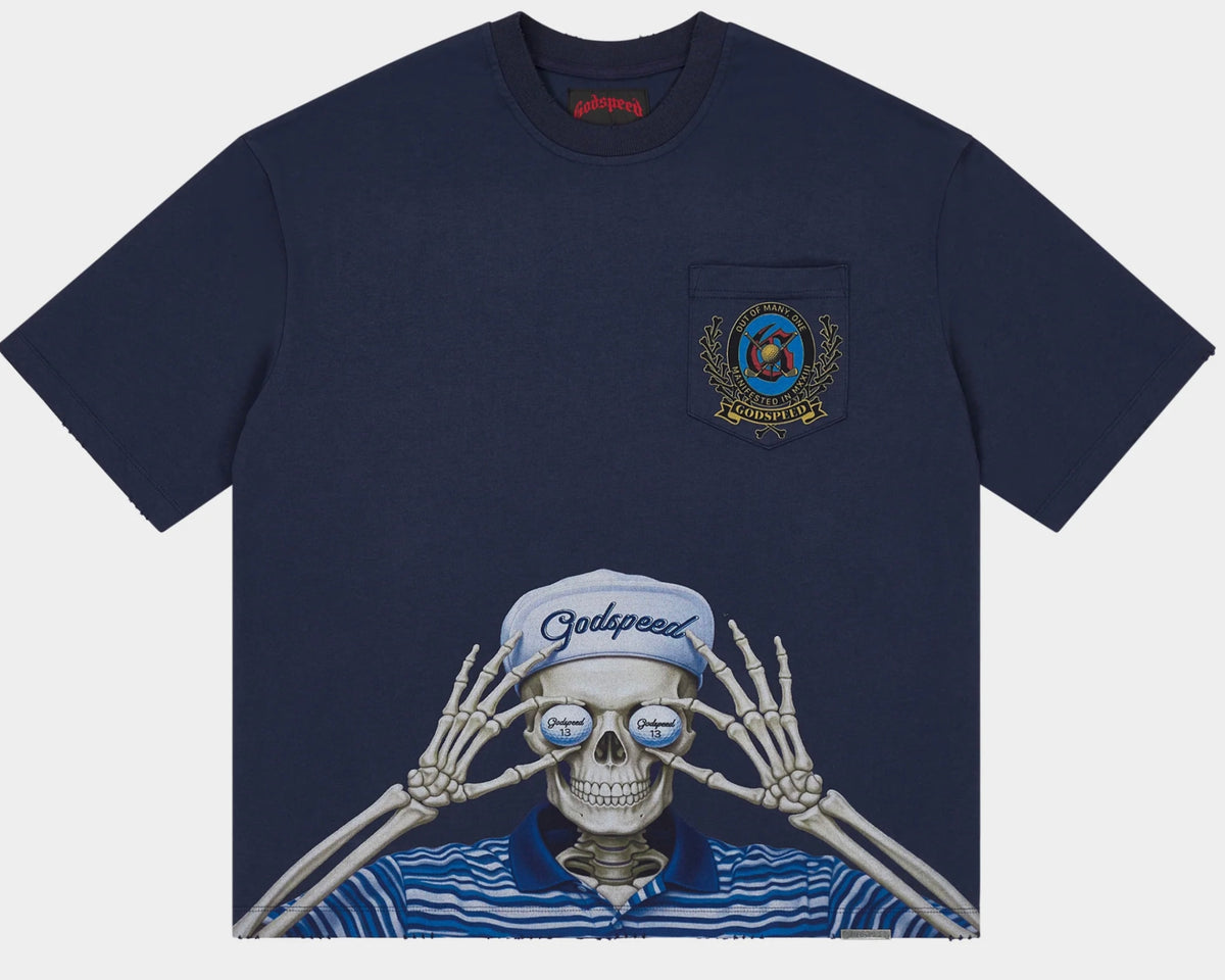 Godspeed Golf Days Pocket T-shirt (Navy)
